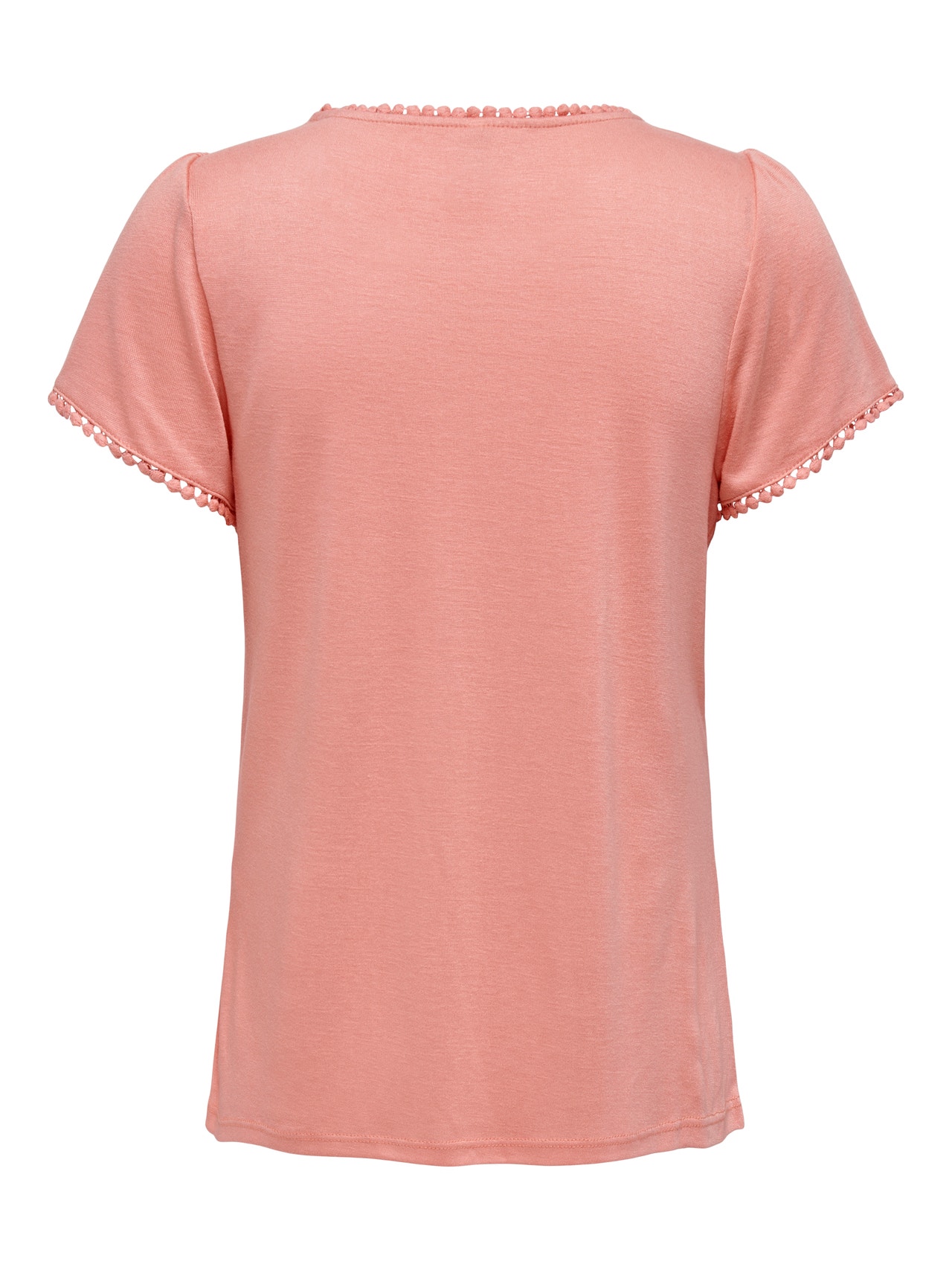 ONLY Detaljprydd T-shirt -Coral Haze - 15261217