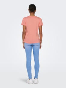 ONLY Tops Regular Fit Col rond -Coral Haze - 15261217
