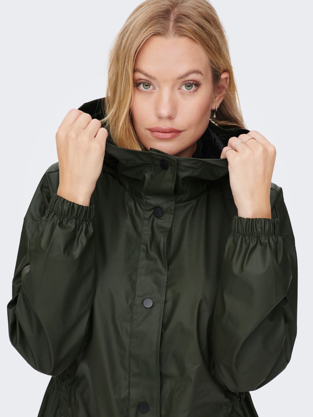 Long Rain jacket | Dark Green | ONLY®