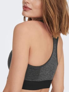 ONLY Racer back Sports Bra With Medium Support -Black - 15261325