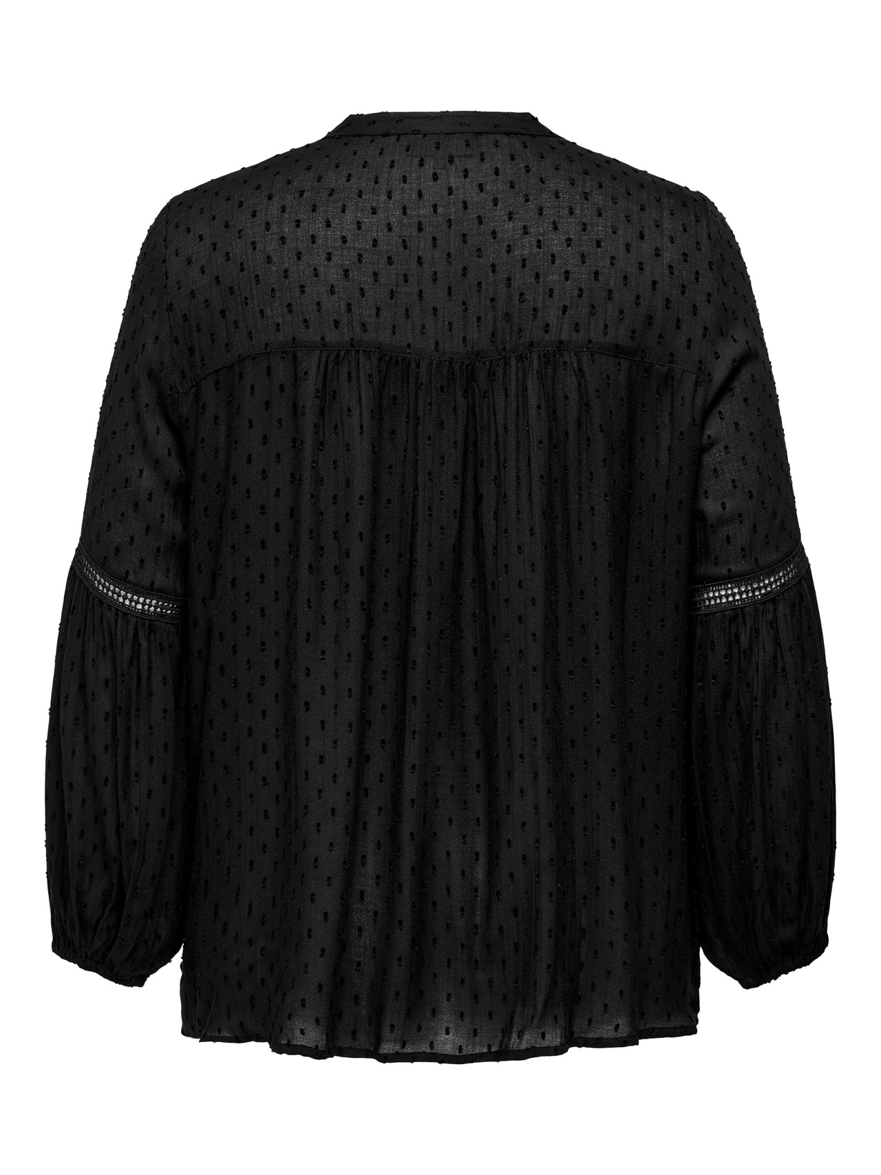ONLY Con cuello en pico especial tallas grandes Blusa -Black - 15261421
