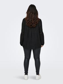 ONLY Con cuello en pico especial tallas grandes Blusa -Black - 15261421