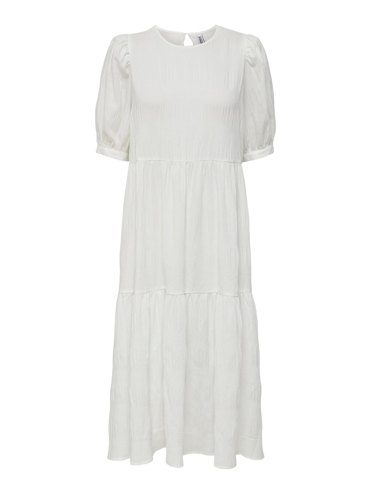 ONLY Regular fit Vierkante hals Korte jurk -White - 15261504