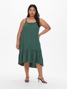 ONLY Curvy midi u-neck dress -Balsam Green - 15261515