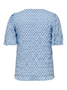 ONLY Regular Fit V-Neck Bell sleeves Top -Cashmere Blue - 15261585