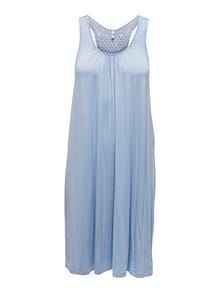ONLY Regular Fit V-Neck Long dress -Cashmere Blue - 15261602