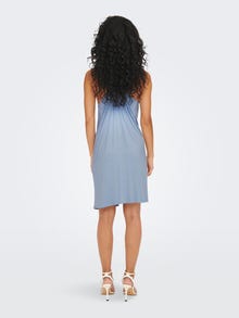 ONLY Normal geschnitten V-Ausschnitt Langes Kleid -Cashmere Blue - 15261602
