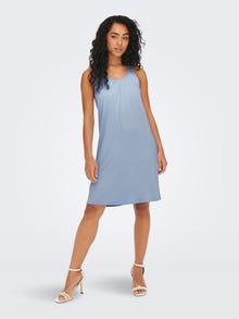 ONLY Regular Fit V-Neck Long dress -Cashmere Blue - 15261602