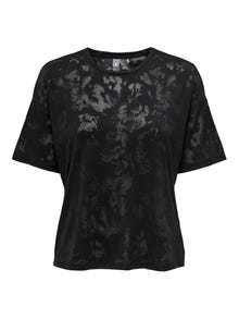 ONLY Camisetas Corte regular Cuello redondo Hombros caídos -Black - 15261645