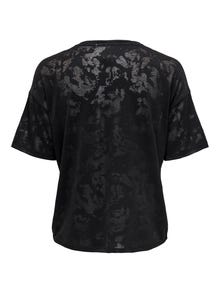 ONLY T-shirts Regular Fit Col rond Épaules tombantes -Black - 15261645