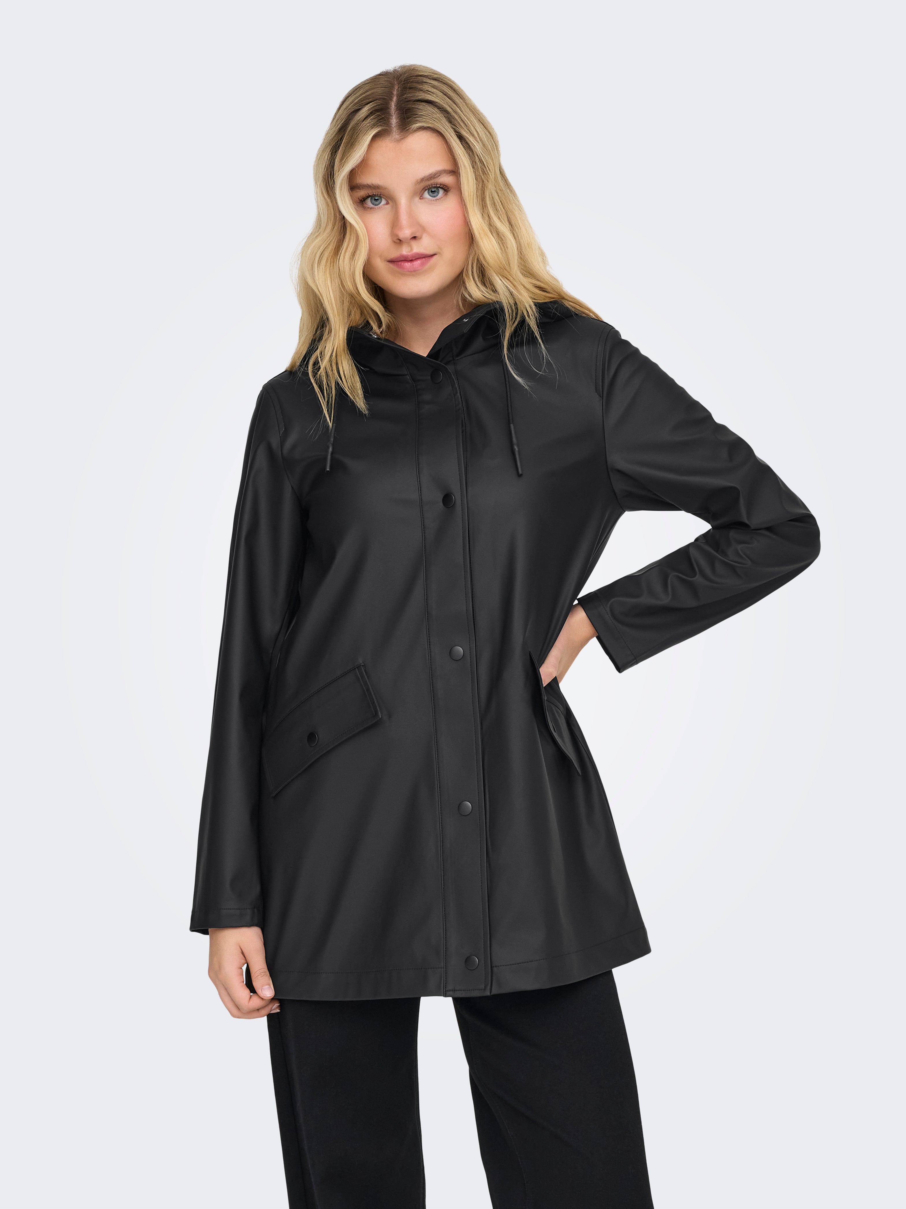 Anorak ONLSALLY RAINCOAT OTW NOOS DAMES Zwart Anorak ONLSALLY RAINCOAT OTW NOOS DAMES Zwart