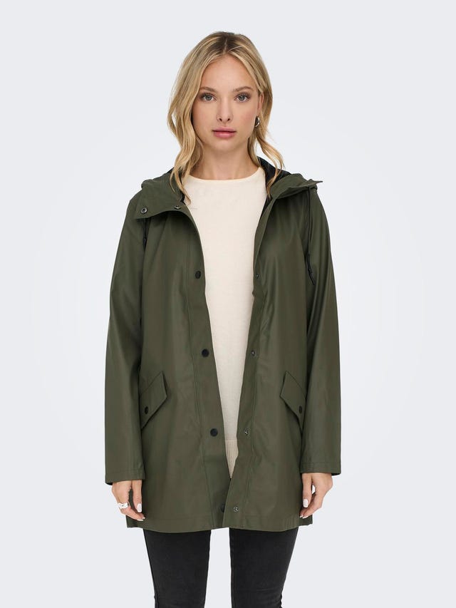 ONLY Solid Colored Rain jacket - 15261734