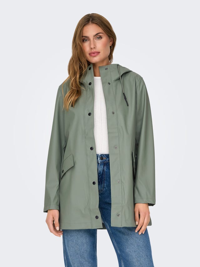 ONLY Solid Colored Rain jacket - 15261734