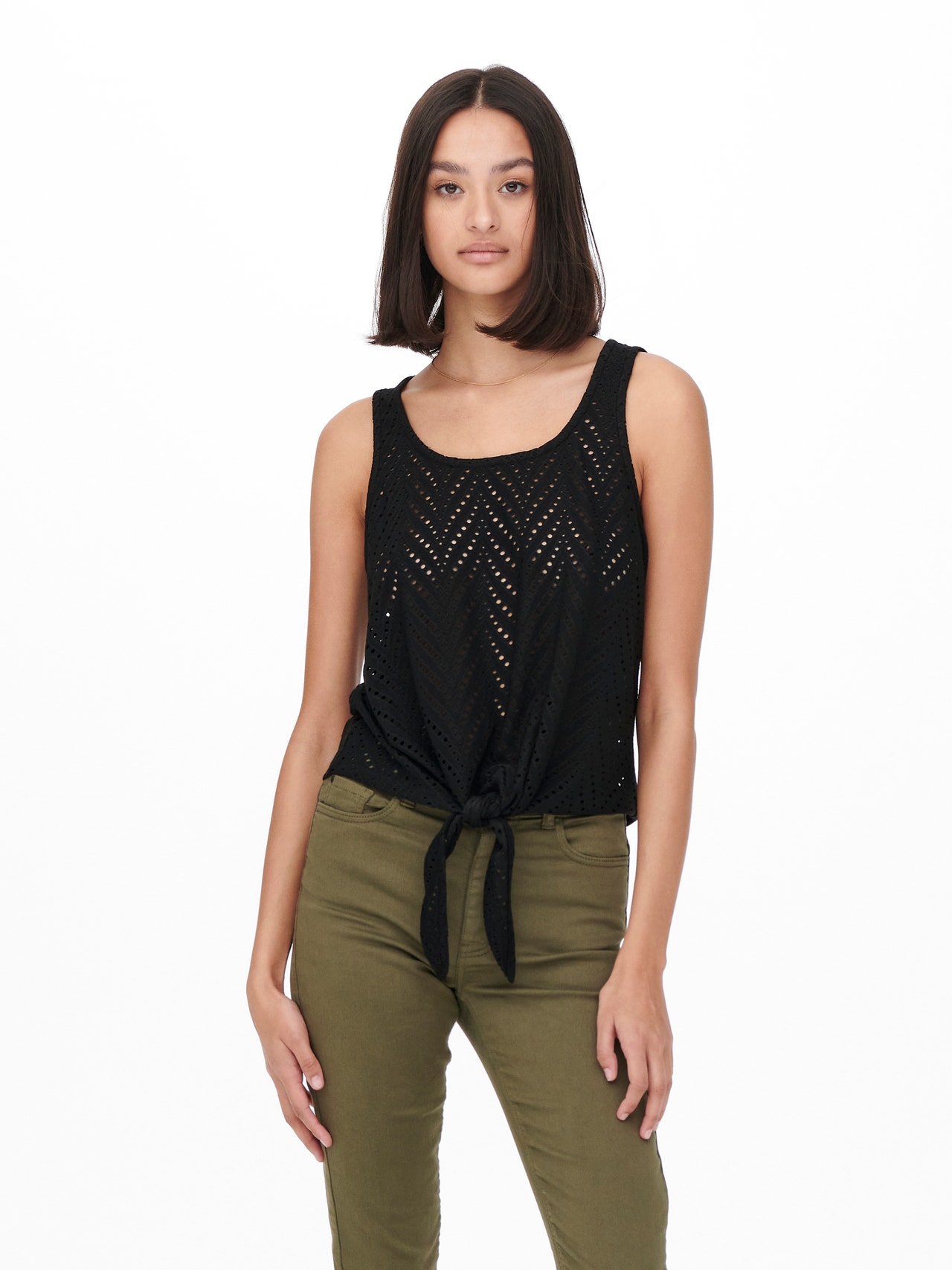 ONLY Knot Sleeveless Top -Black - 15261741