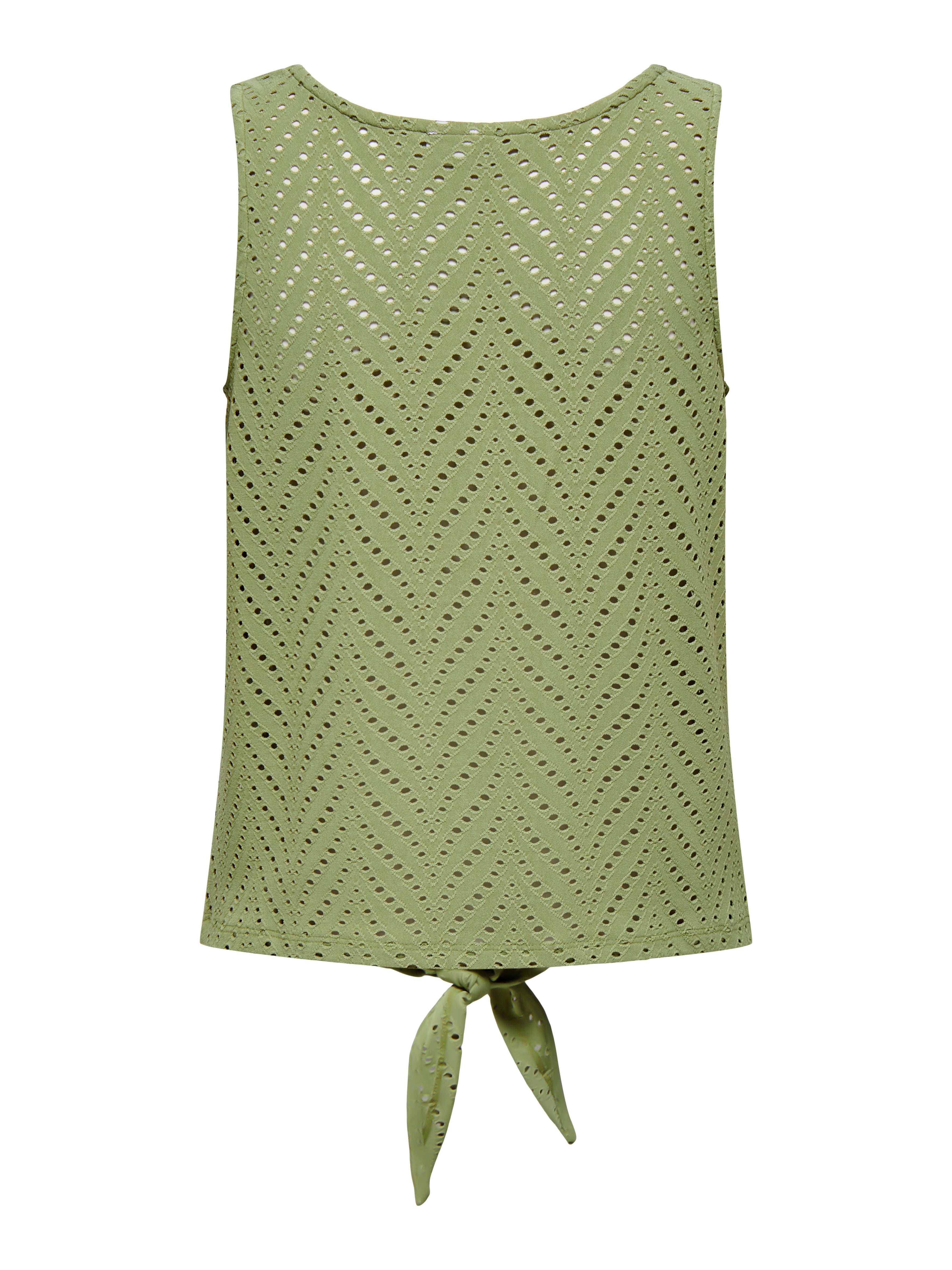Knot Sleeveless Top Medium Green ONLY®