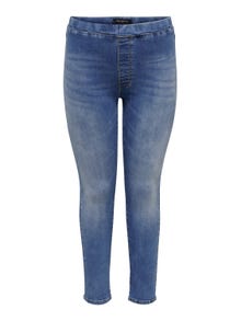 ONLY Jegging fit High waist Curve Jeans -Light Blue Denim - 15261750