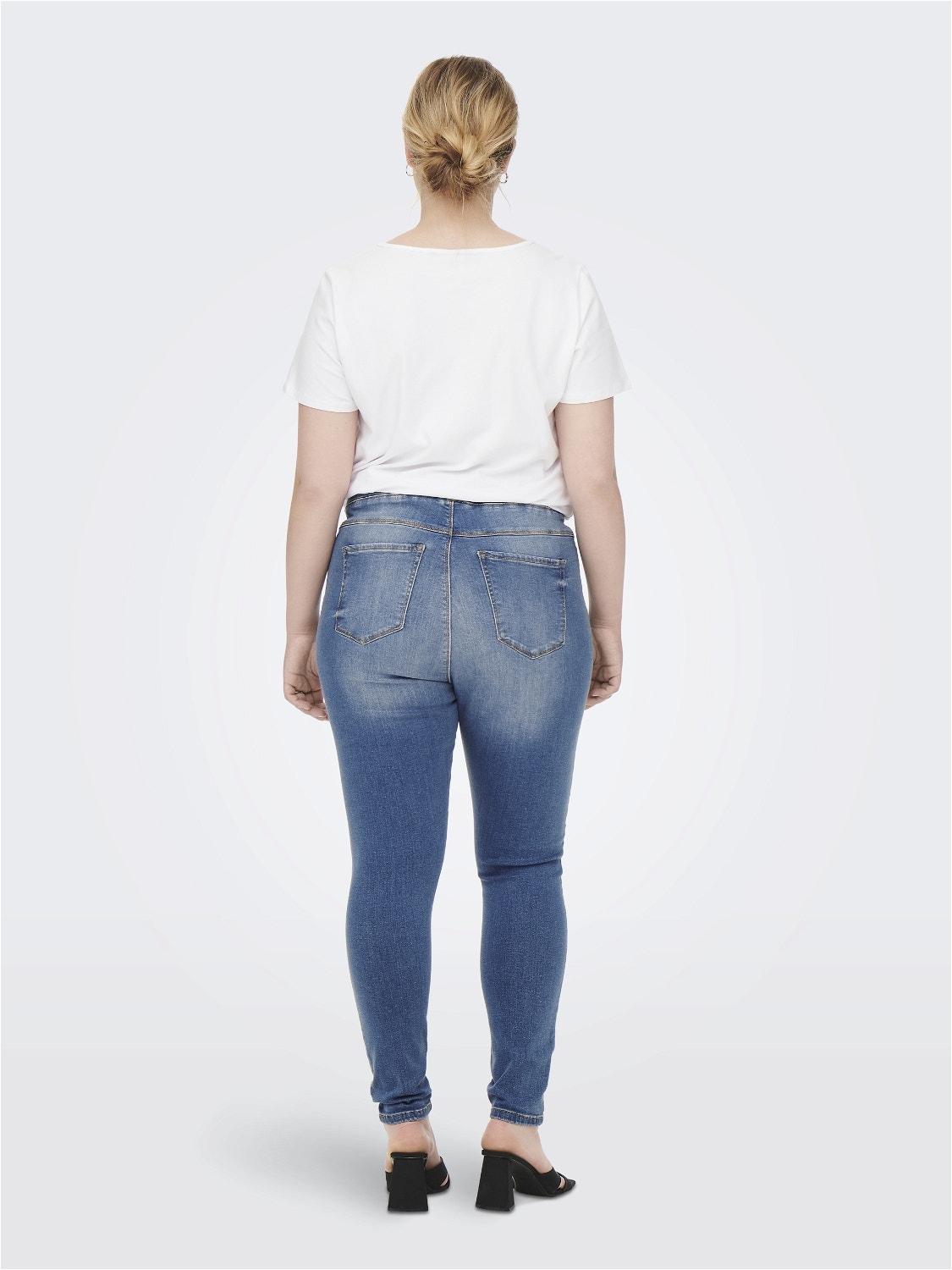 ONLY Jeans Jegging Fit Taille haute Curve -Light Blue Denim - 15261750