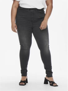 ONLY Jegging fit High waist Curve Jeans -Black - 15261750