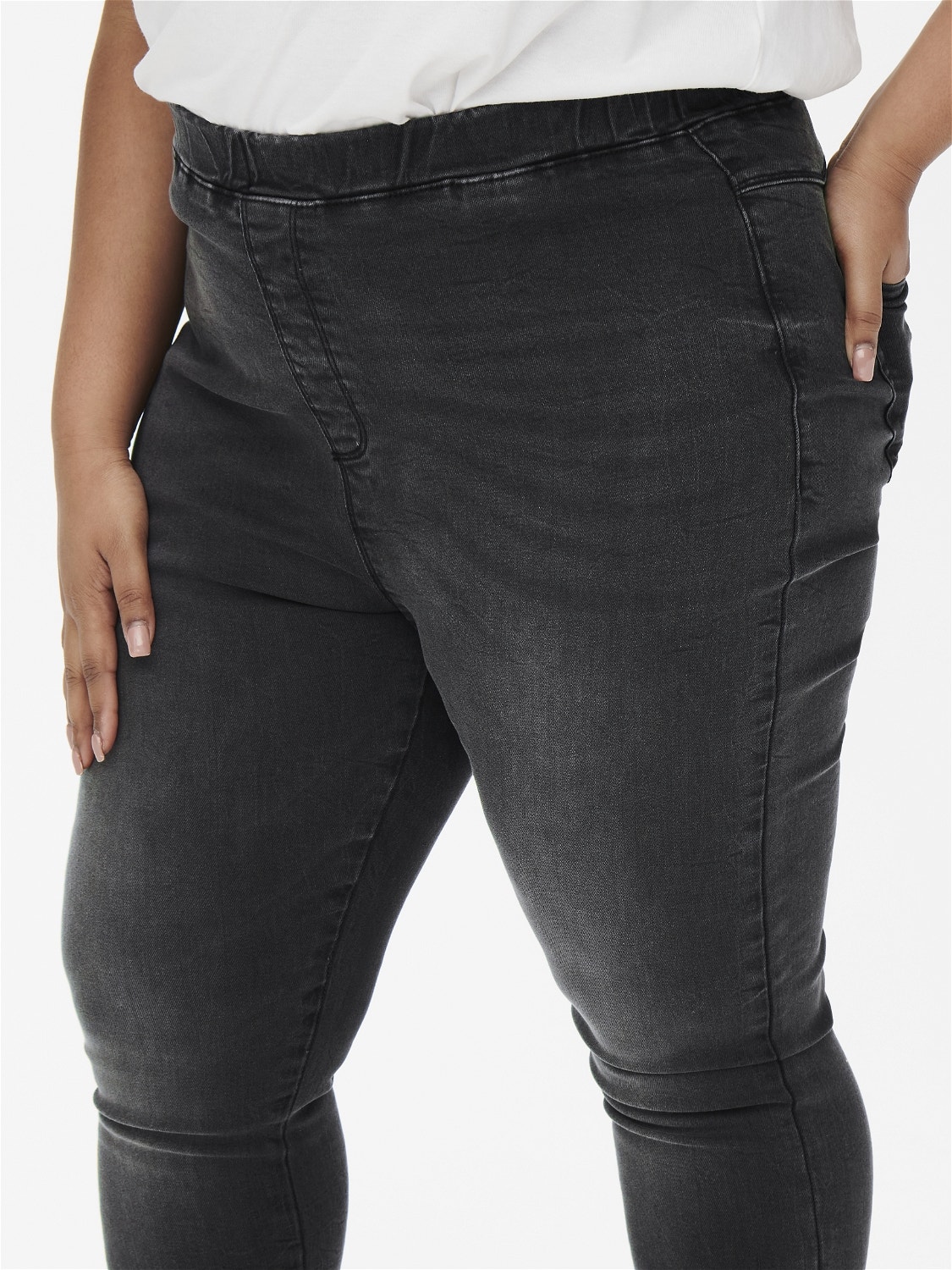 ONLY Jeggings Hohe Taille Curve Jeans -Black - 15261750