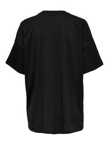 ONLY Tops Corte oversized Cuello redondo Hombros caídos -Black - 15261790