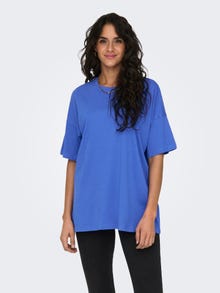 ONLY Oversized Fit O-hals Lave skuldre Topp -Strong Blue - 15261790