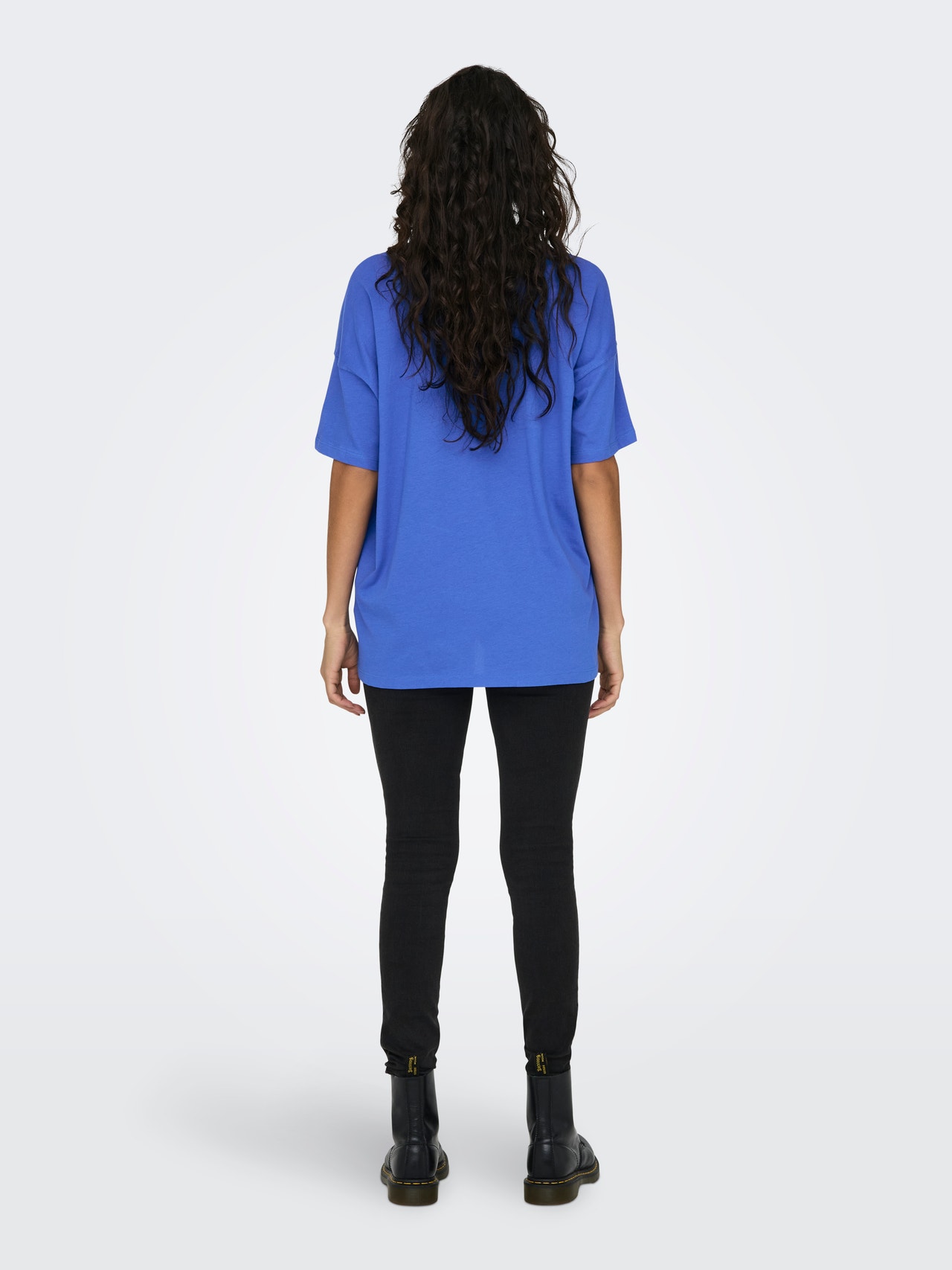 ONLY Oversized Fit O-hals Lave skuldre Topp -Strong Blue - 15261790
