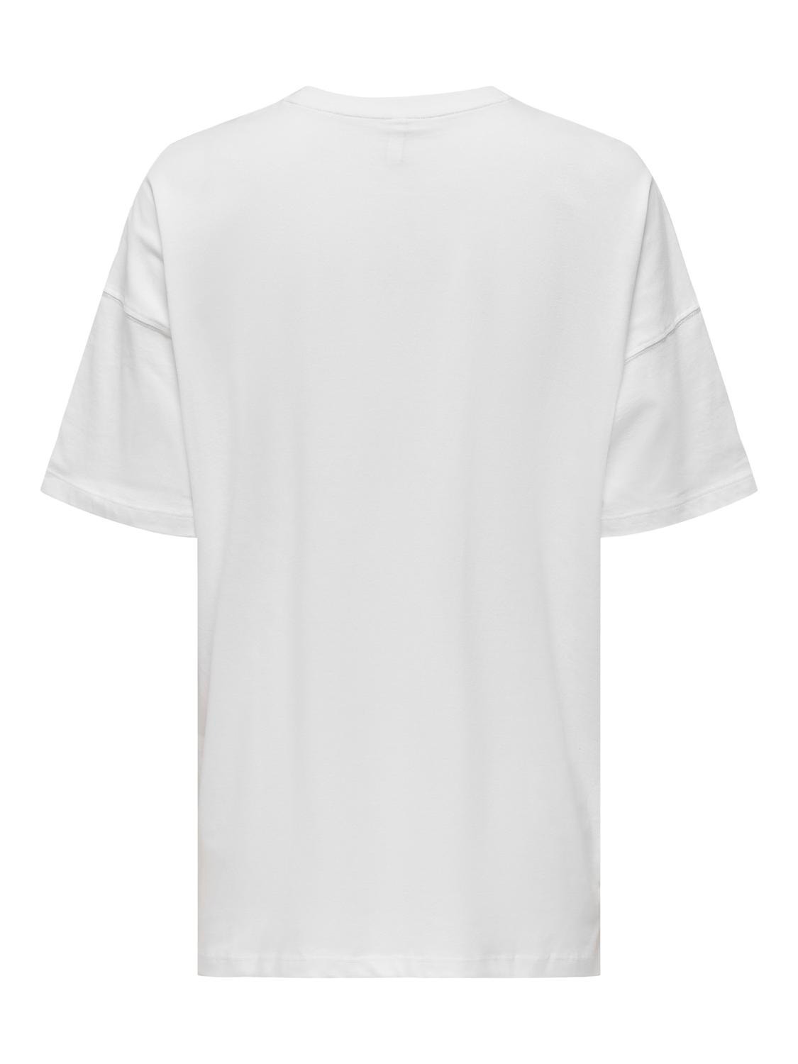 ONLY Oversize t-shirt -White - 15261790