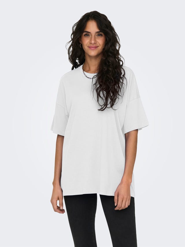 ONLY Oversize Fit Round Neck Dropped shoulders Top - 15261790