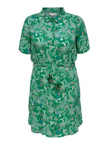 ONLY Regular Fit Skjortekrage Kort kjole -Pepper Green - 15261844