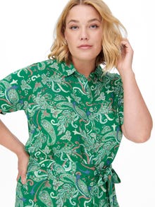 ONLY Normal passform Skjortkrage Kort klänning -Pepper Green - 15261844