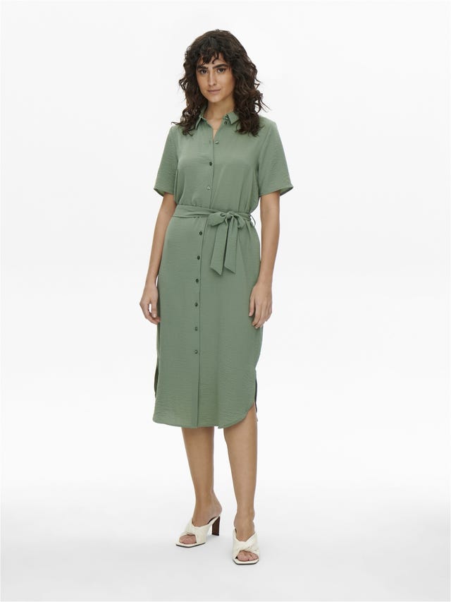 ONLY Regular fit Overhemd kraag Lange jurk - 15261870