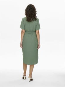 ONLY Knielanges Kleid mit kurzen Ärmeln -Sea Spray - 15261870