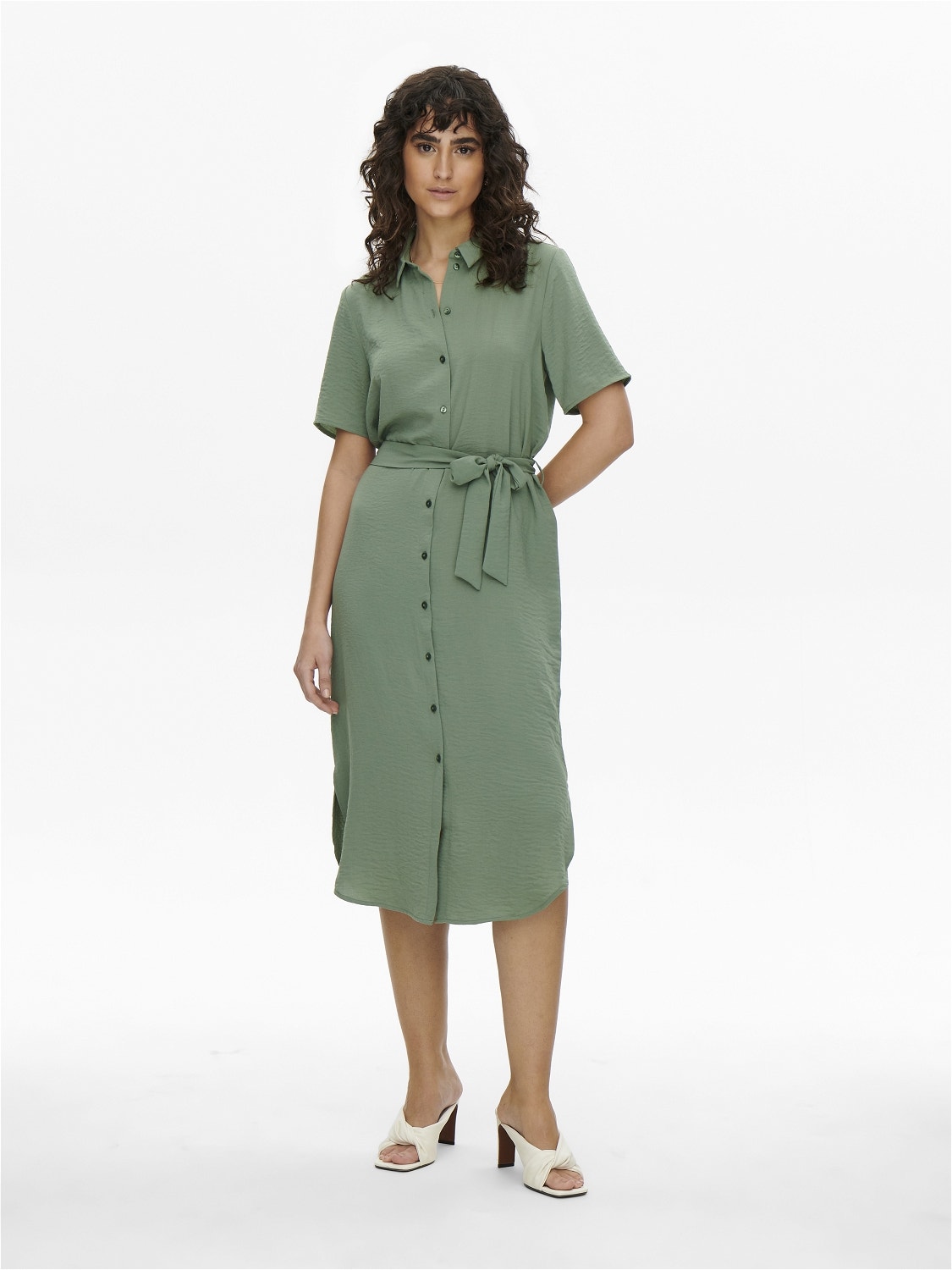ONLY Regular fit Overhemd kraag Lange jurk -Sea Spray - 15261870
