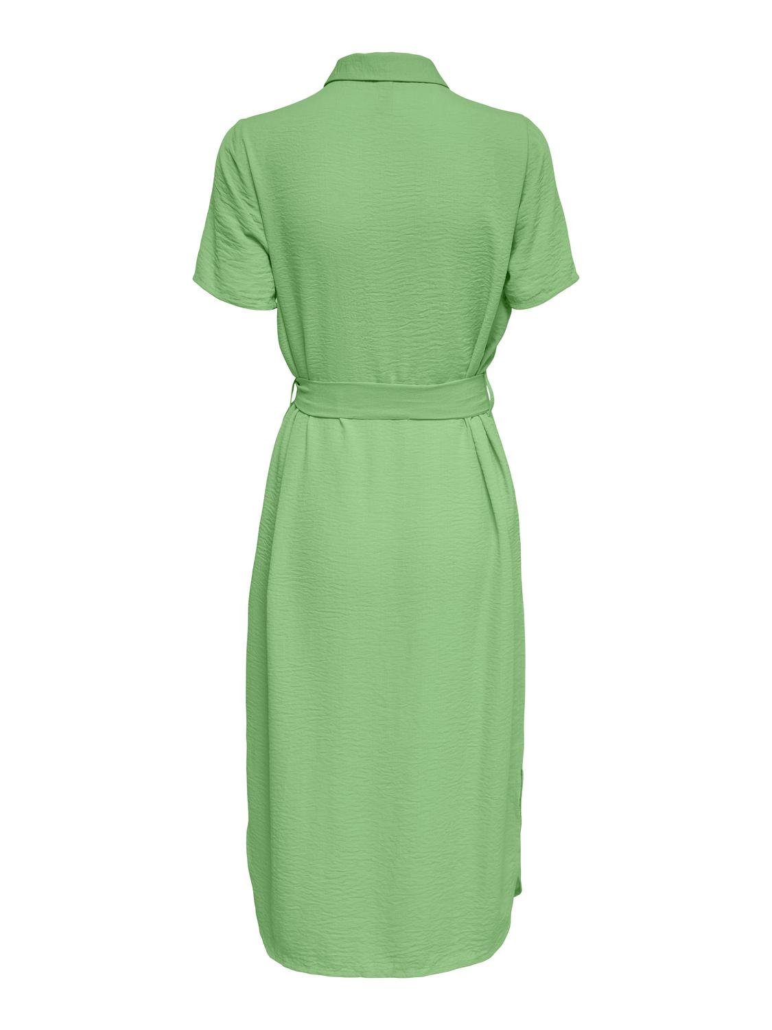 ONLY Normal geschnitten Hemdkragen Langes Kleid -Absinthe Green - 15261870