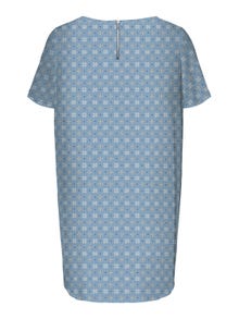 ONLY Curvy kurzärmeliges Tunika Kleid -Faded Denim - 15261877
