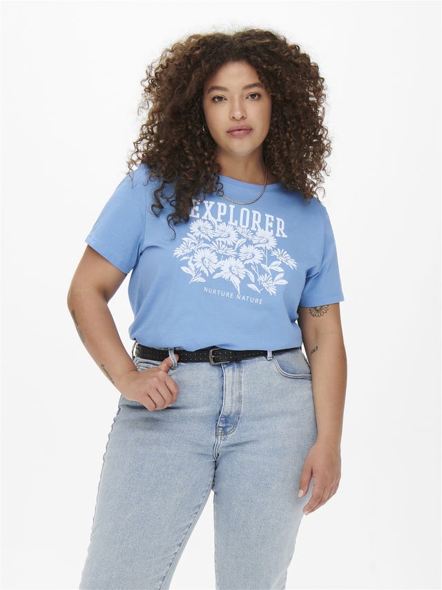 ONLY Curvy front print t-shirt - 15261911