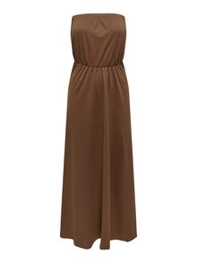 ONLY maxi Bandeau Maxi dress -Toffee - 15261914