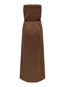 ONLY Regular Fit Strapless Long dress -Toffee - 15261914