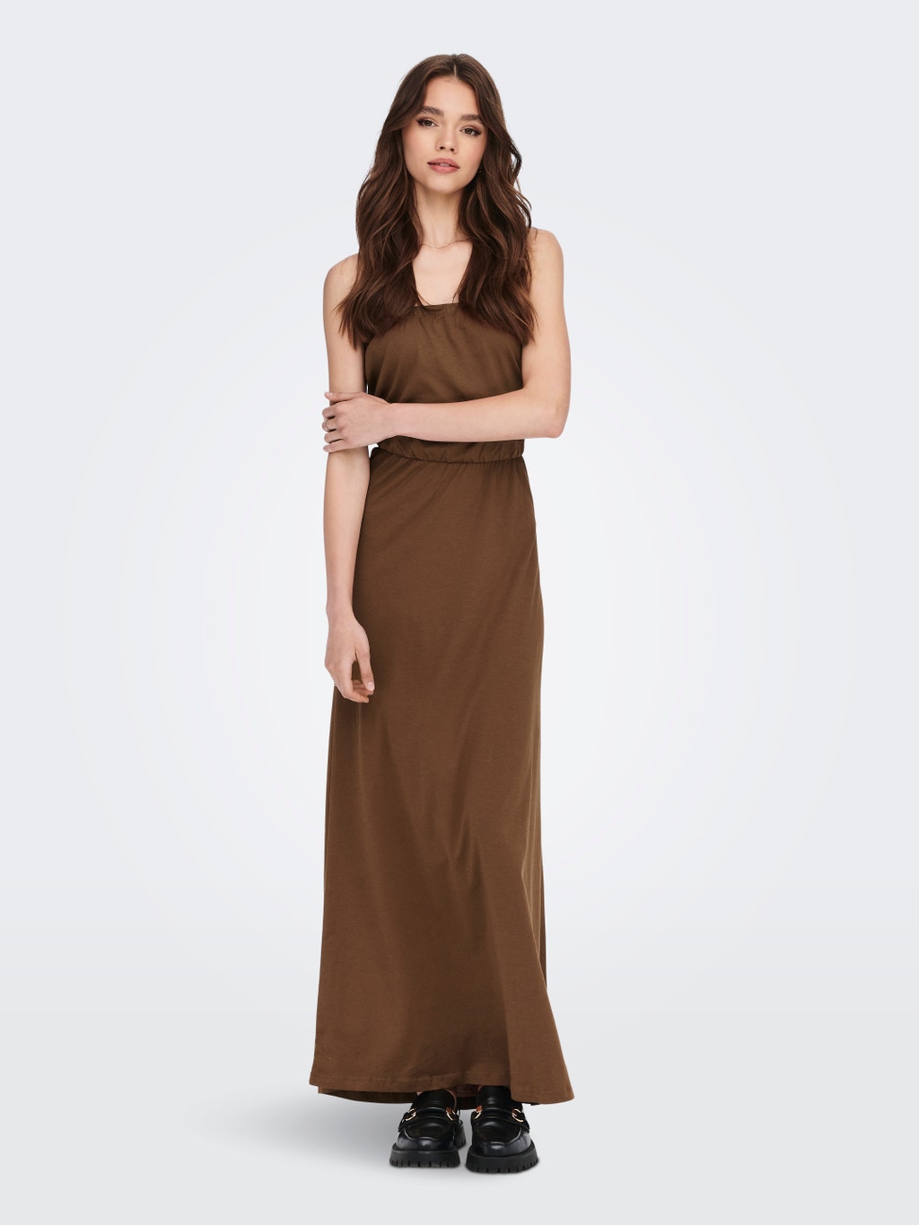 鍔 Systematisch Evacuatie Regular fit Strapless Lange jurk | Medium Brown | ONLY®