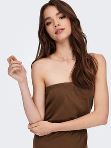 ONLY Bandeau Robe longue -Toffee - 15261914