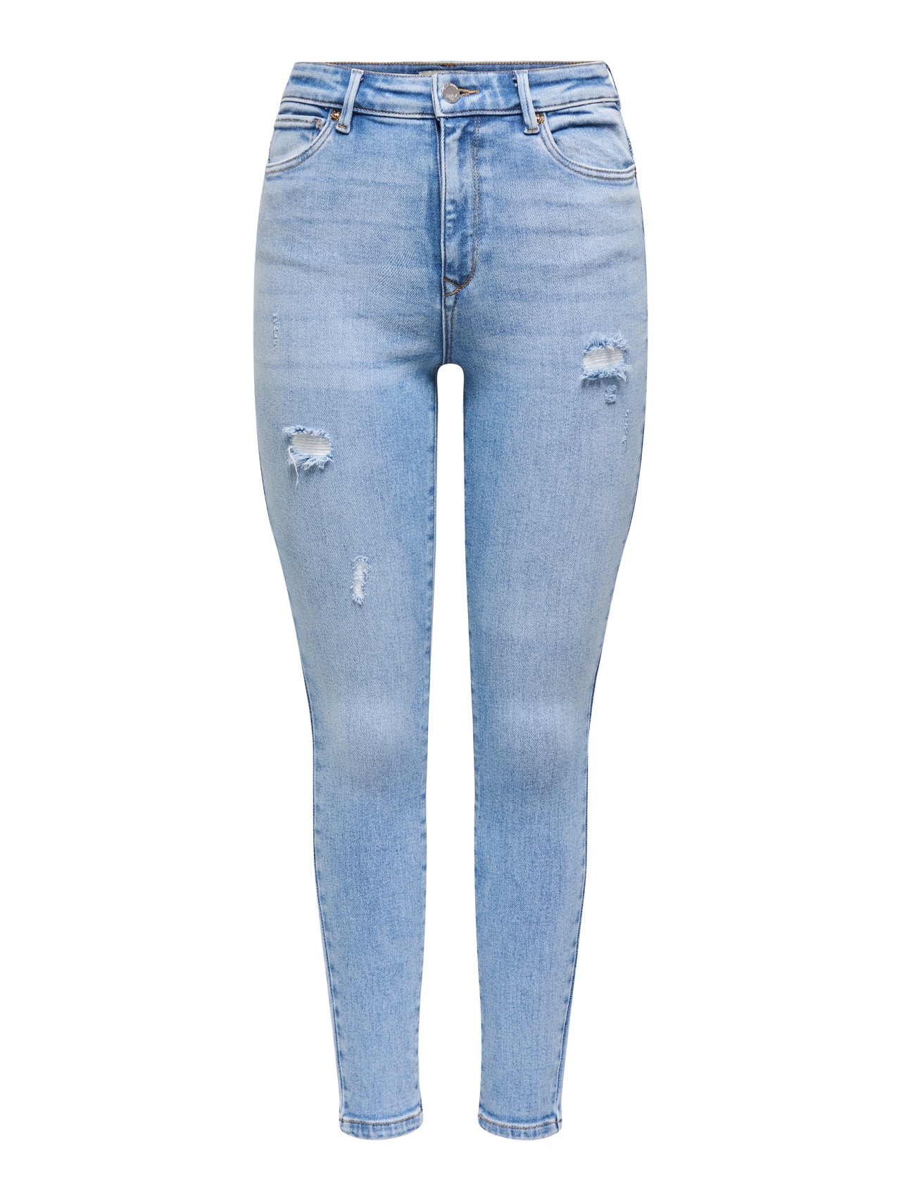 ONLY Jeans Skinny Fit Taille haute -Light Blue Denim - 15261949