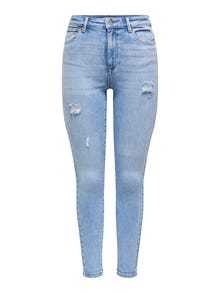 ONLY Jeans Skinny Fit Taille haute -Light Blue Denim - 15261949