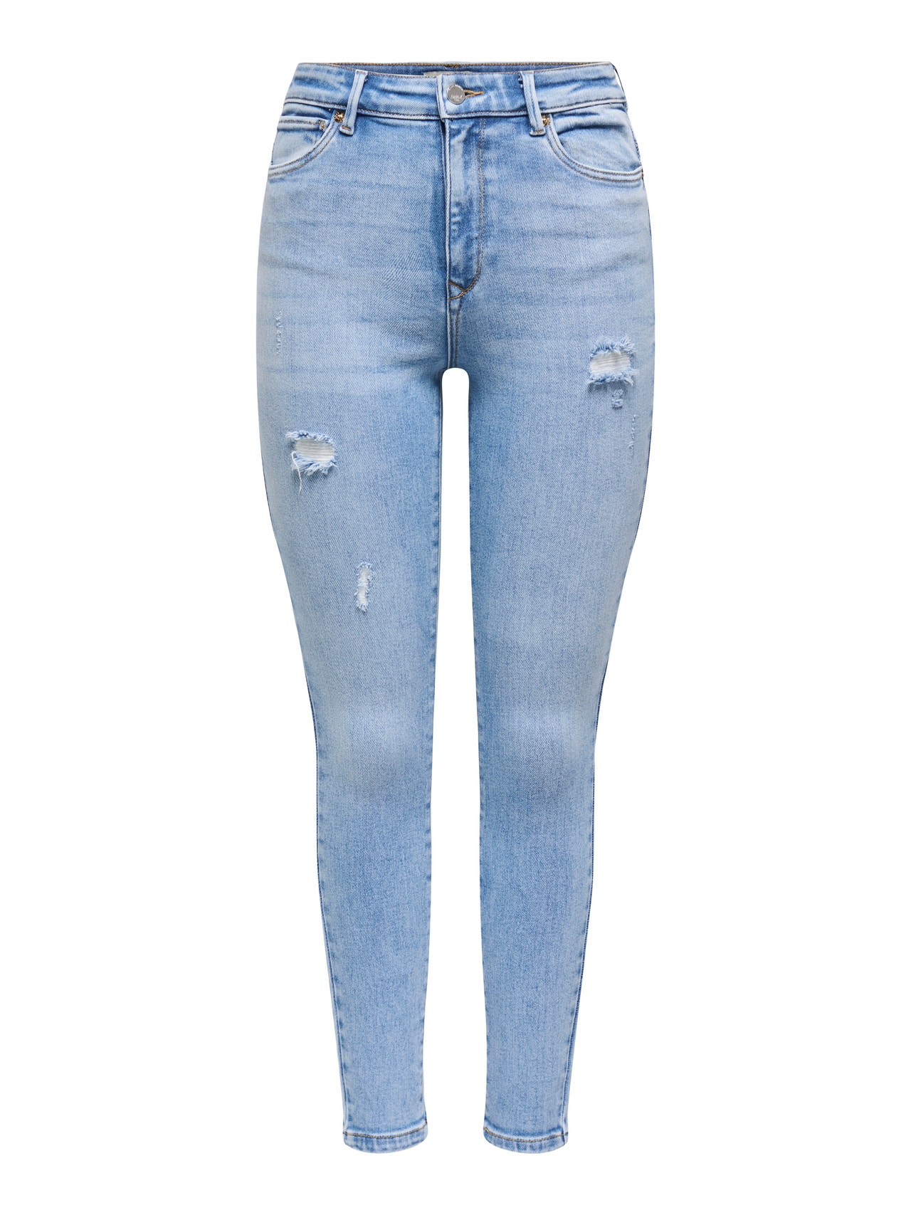 ONLY Skinny Fit Hög midja Jeans -Light Blue Denim - 15261949