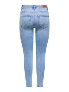 ONLY Krój skinny Wysoka talia Jeans -Light Blue Denim - 15261949