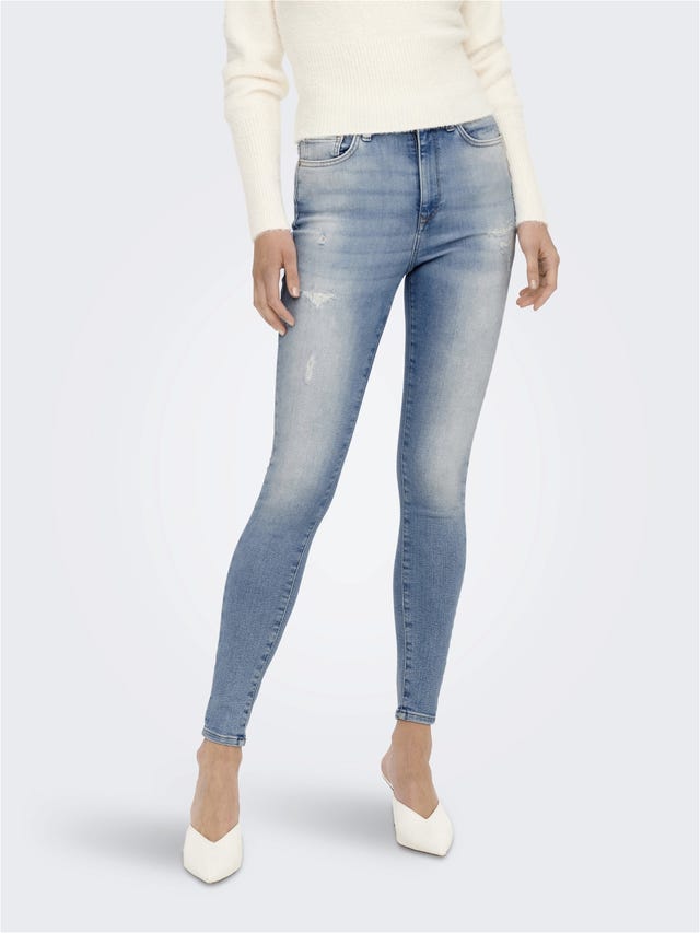 ONLY Skinny Fit Hohe Taille Jeans - 15261949