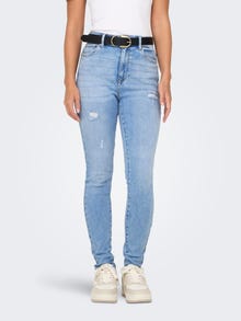 ONLY Skinny Fit High waist Jeans -Light Blue Denim - 15261949