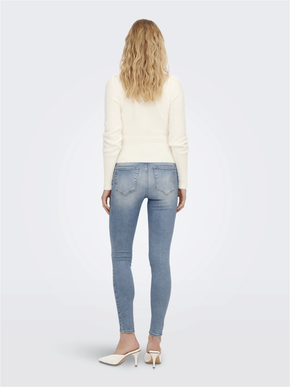 ONLY Skinny Fit High waist Jeans -Light Blue Denim - 15261949