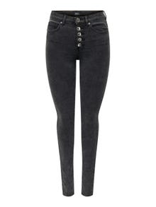 ONLY Jeans Slim Fit Taille haute -Black Denim - 15262084