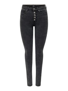 ONLY Slim Fit High waist Jeans -Black Denim - 15262084