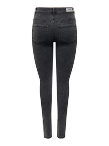 ONLY Slim Fit Hohe Taille Jeans -Black Denim - 15262084